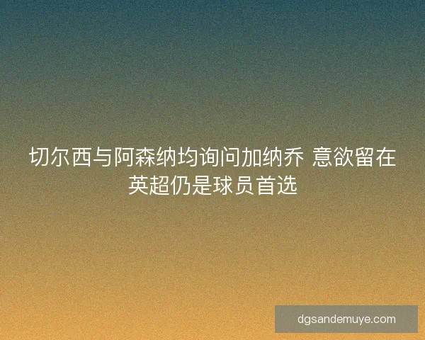 切尔西与阿森纳均询问加纳乔 意欲留在英超仍是球员首选