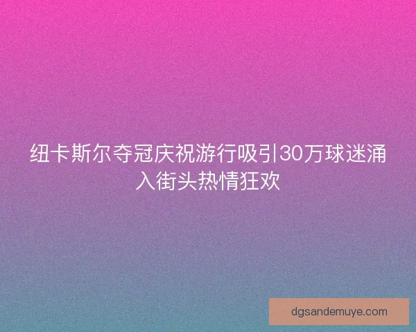 纽卡斯尔夺冠庆祝游行吸引30万球迷涌入街头热情狂欢
